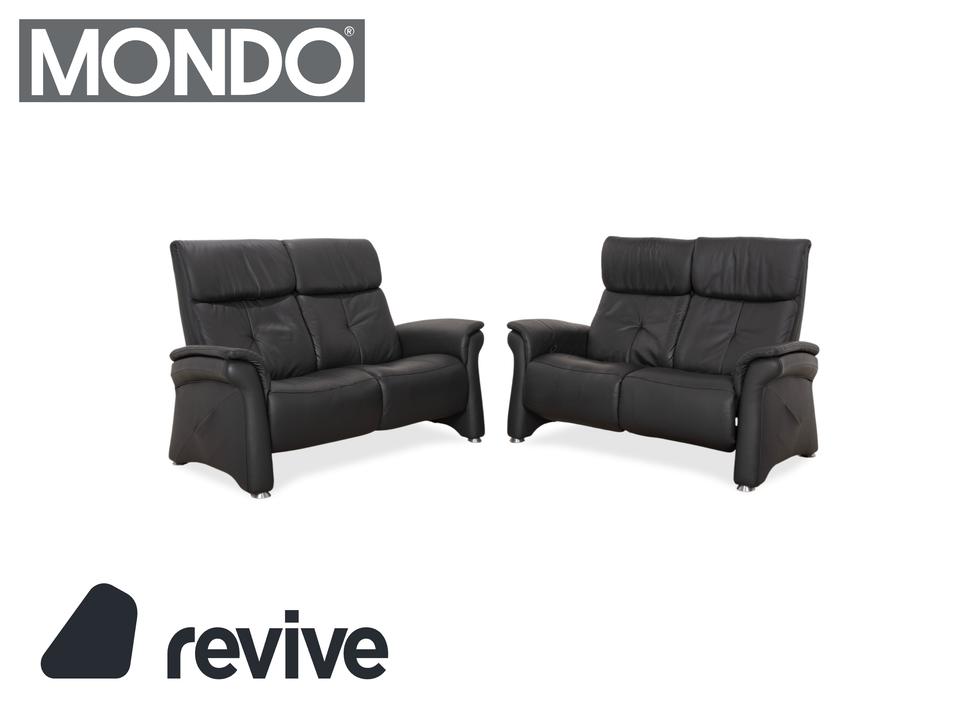 Mondo Varia Leder Zweisitzer Dunkelgrau Anthrazit manuelle