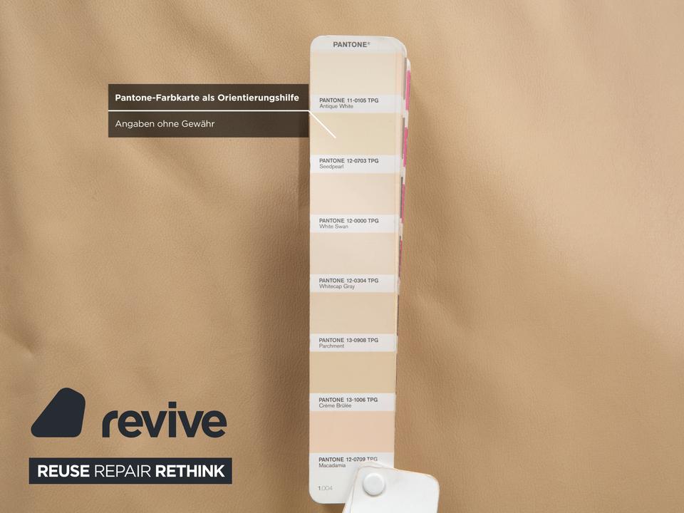 Koinor Velluti Leder Dreisitzer Creme manuelle Funktion Sofa – Bild 9