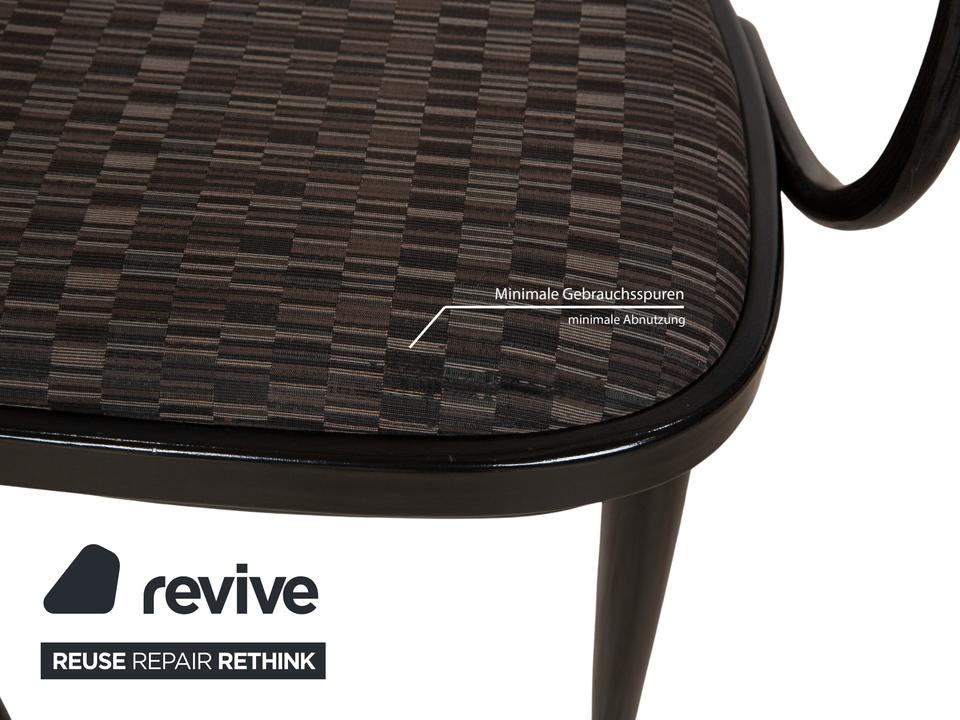 6er Garnitur Thonet 214 Holz Stuhl Schwarz Esszimmer Vintage – Bild 4