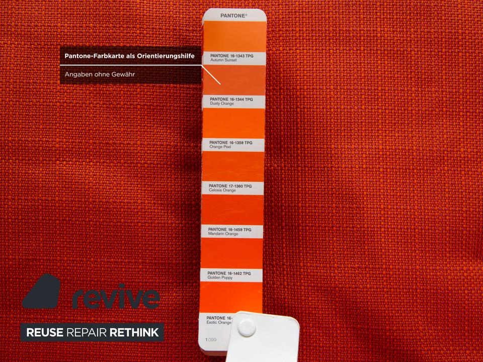 Ligne Roset Multy Dreisitzer Stoff Orange Neubezug manuelle ✨ – Bild 8