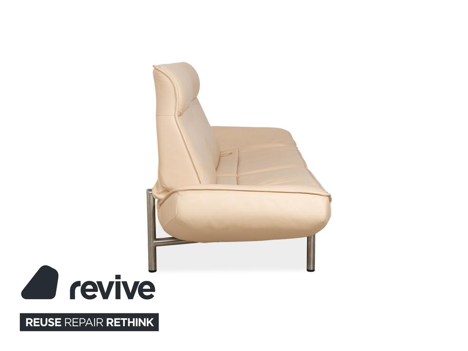 De Sede DS-450 Leder Zweisitzer Creme Beige manuelle Funktion – Bild 10