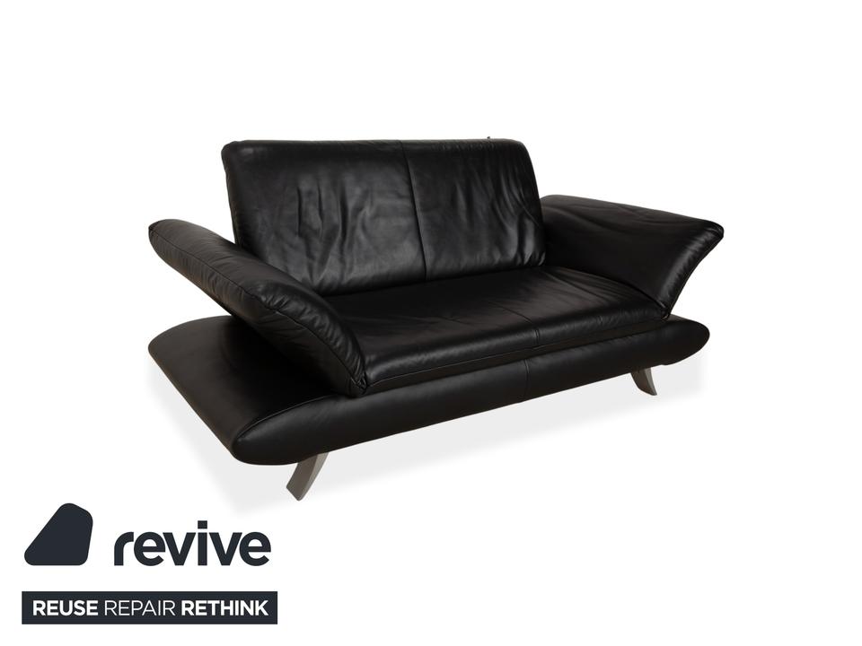 Koinor Rossini Zweisitzer Leder Sofa Schwarz manuelle Funktion – Bild 4