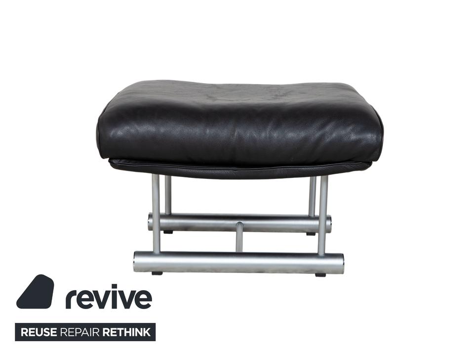 Rolf Benz 6500 Leder Hocker Schwarz – Bild 8