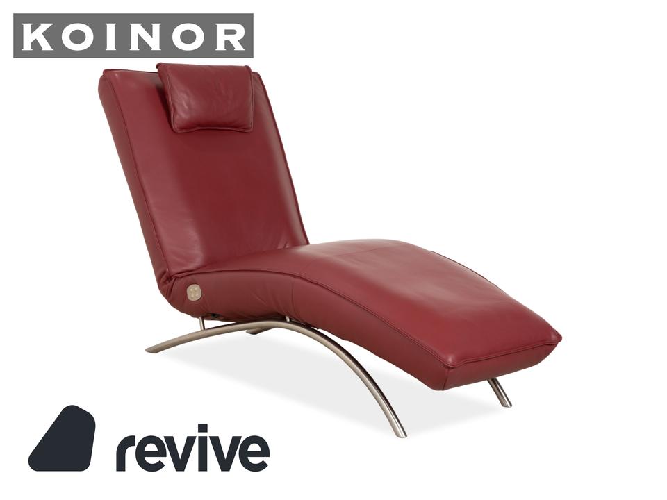 Koinor Jonas Leder Liege Rot elektrische Funktion Akku