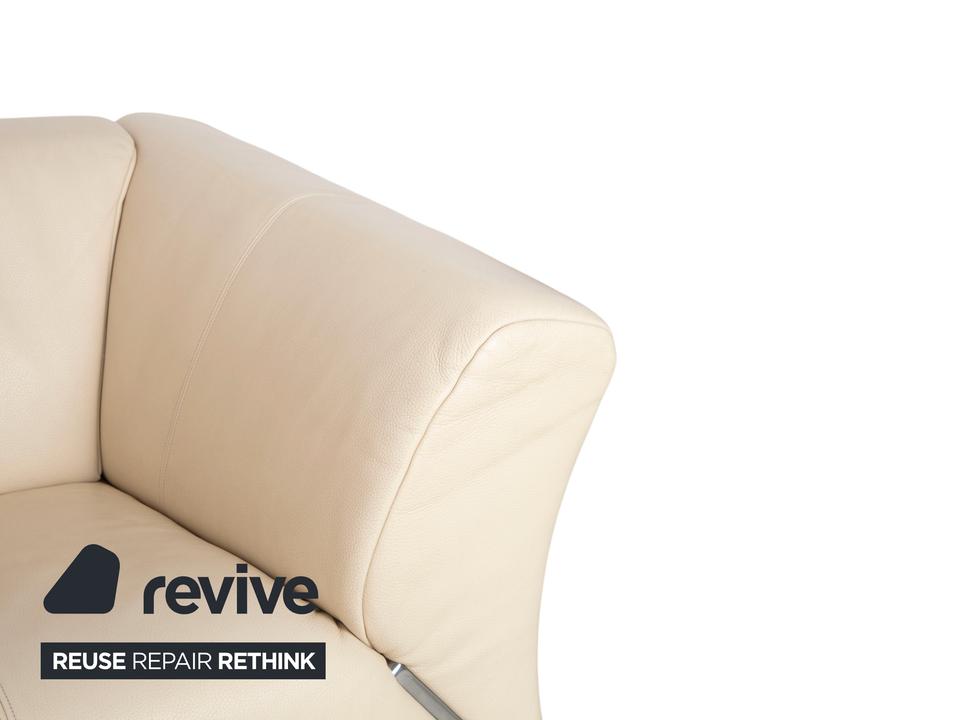 Rolf Benz 322 Leder Zweisitzer Creme Beige Sofa Couch – Bild 3