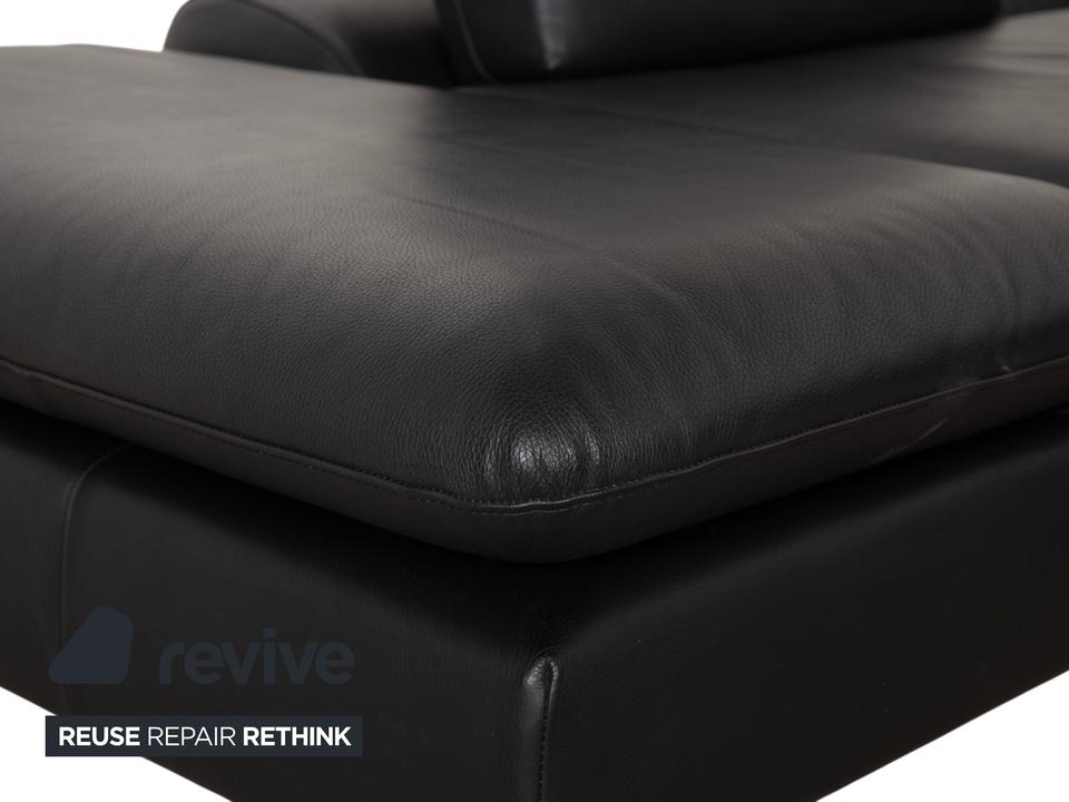 Willi Schillig Loop Leder Ecksofa Schwarz Anthrazit Sofa Couch – Bild 8