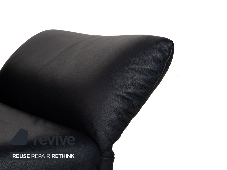 Rolf Benz 510 Leder Dreisitzer Dunkelblau manuelle Funktion Sofa – Bild 8