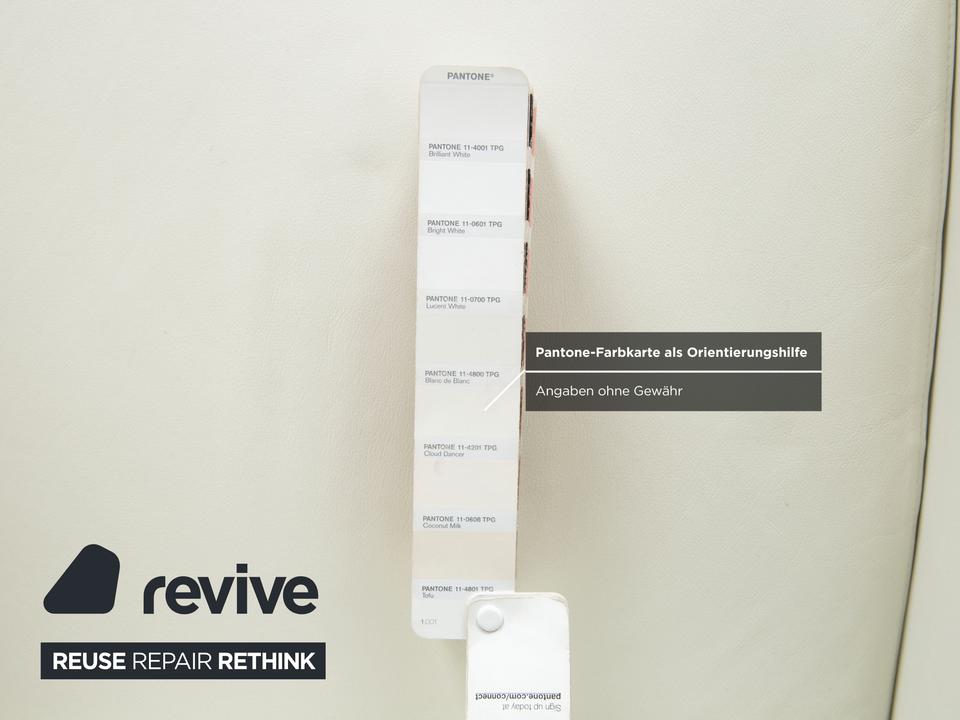 Rolf Benz 350 Leder Sessel Weiß Creme – Bild 7