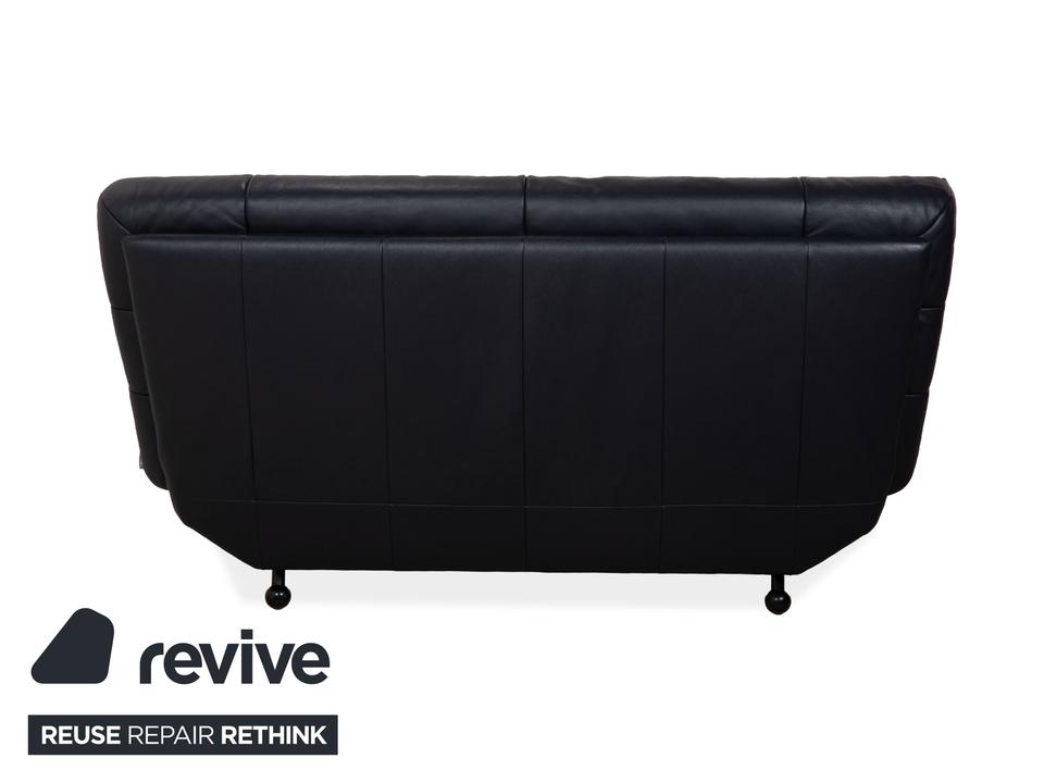 Rolf Benz BMP 418 Leder Zweisitzer Dunkelblau Sofa Coch – Bild 9