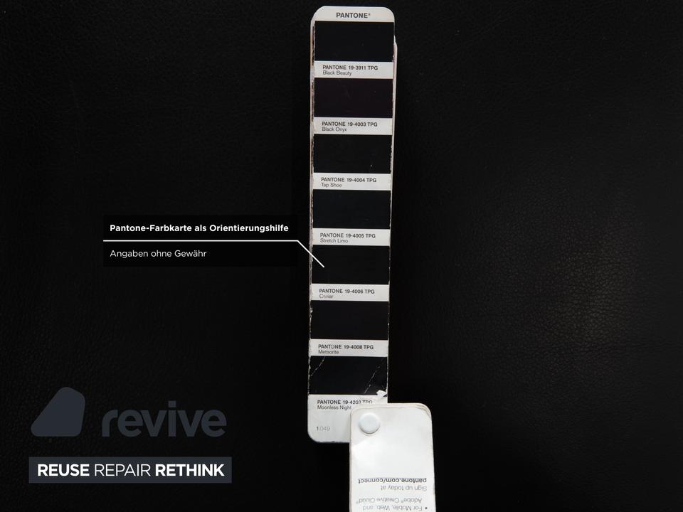 COR Conseta Dreisitzer Leder Sofa Schwarz mit Kopfstütze – Bild 15