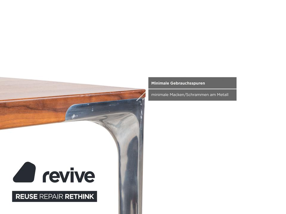 Hülsta T70 Holz Esstisch Braun Chrom Beine 140 x 80 cm – Bild 6