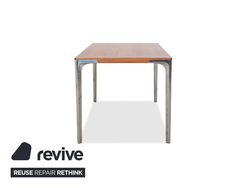 Hülsta T70 Holz Esstisch Braun Chrom Beine 140 x 80 cm – Bild 8