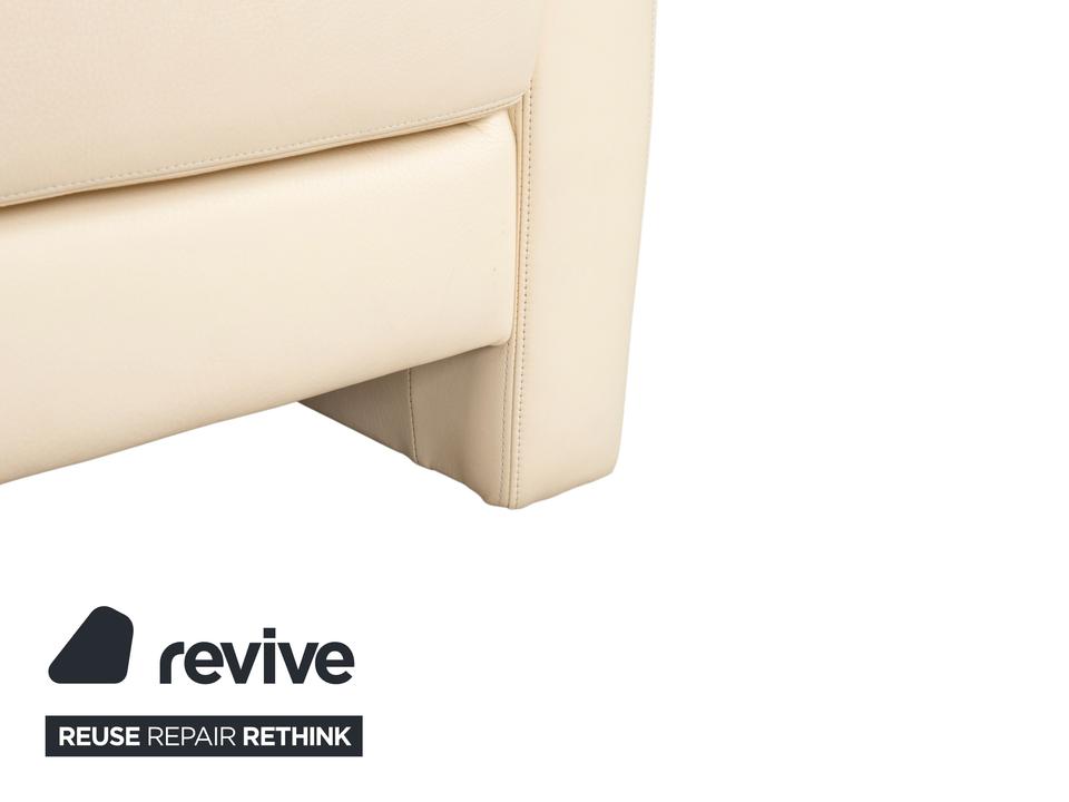 Musterring Leder Sessel Creme Beige Off-White – Bild 7