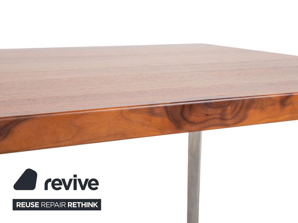 Hülsta T70 Holz Esstisch Braun Chrom Beine 140 x 80 cm – Bild 3