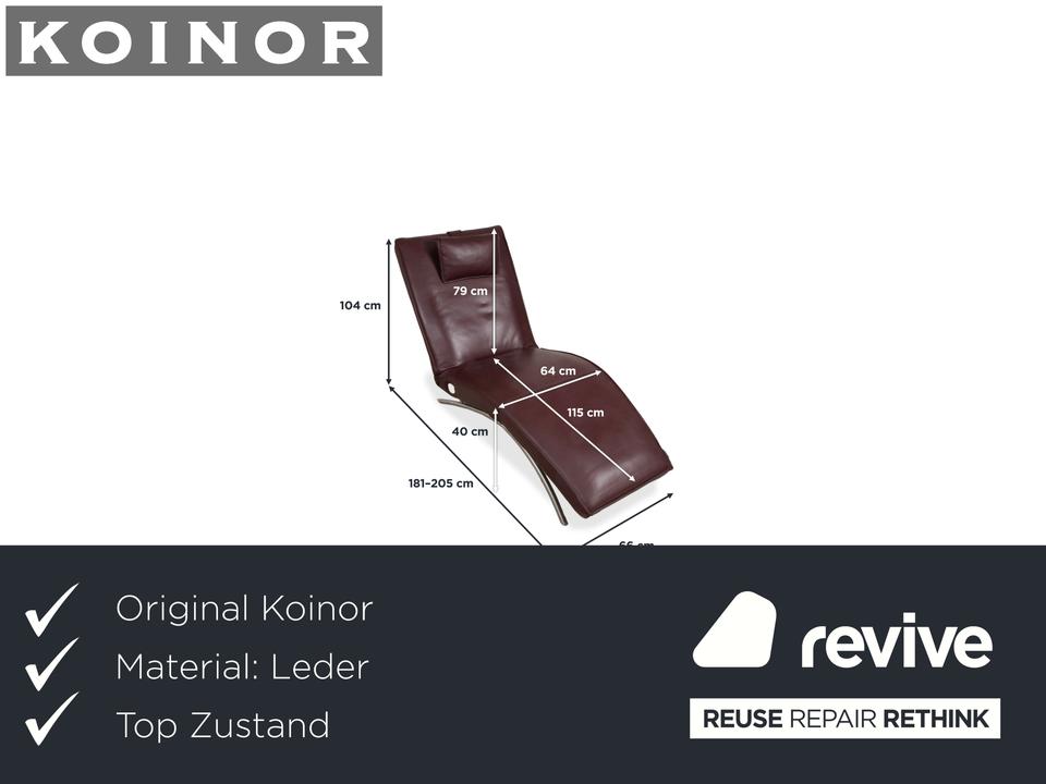 Koinor Jonas Liege Rot Bordeaux Weinrot elektrische Relaxfunktion – Bild 2