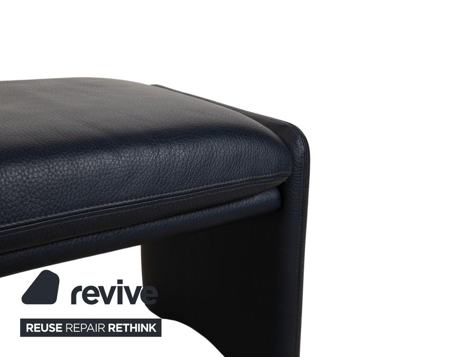 Erpo City Leder Hocker Blau Dunkelblau Marine – Bild 3