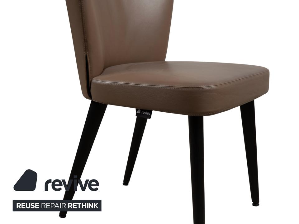 Minotti Aston Leder Stuhl Braun Kaffee Esszimmer – Bild 4