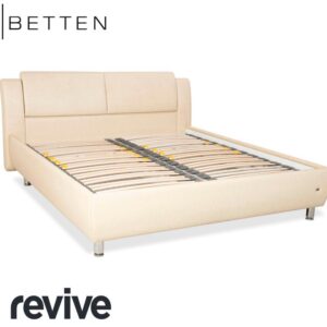 RUF loftline Kunstleder Bett Beige Creme 180 x 200 cm Bettkasten