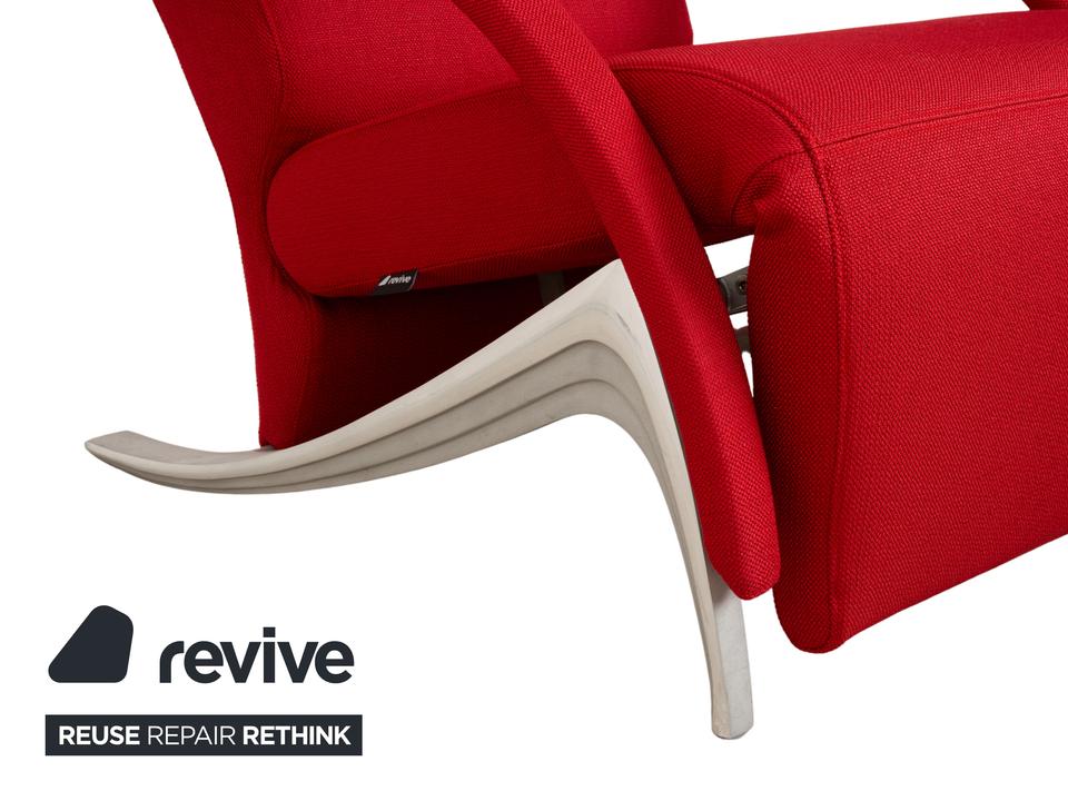 Rolf Benz 3100 Sessel Stoff Rot Silber manuelle Funktion ✨ – Bild 7