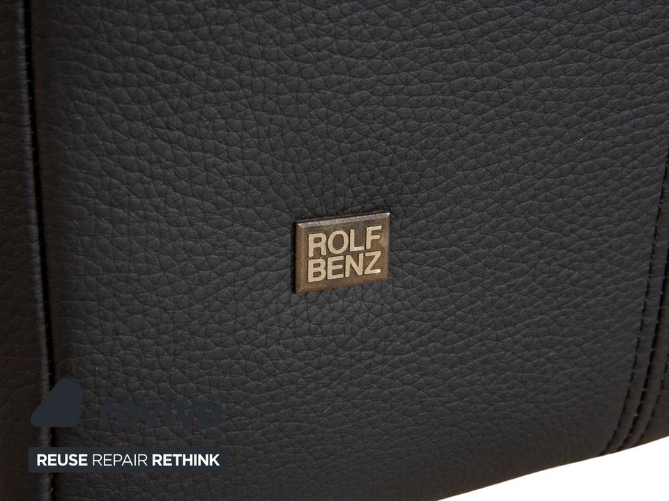 Rolf Benz 322 Leder Dreisitzer Schwarz Sofa Couch – Bild 8