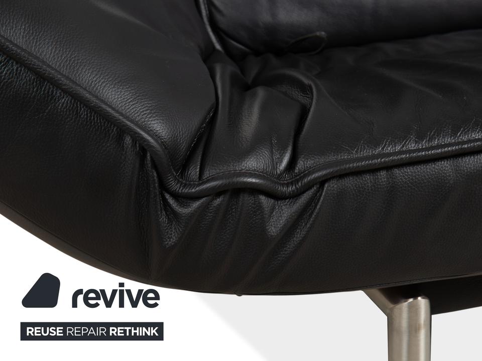 de Sede DS 450 Leder Zweisitzer Schwarz manuelle Funktion Sofa – Bild 5