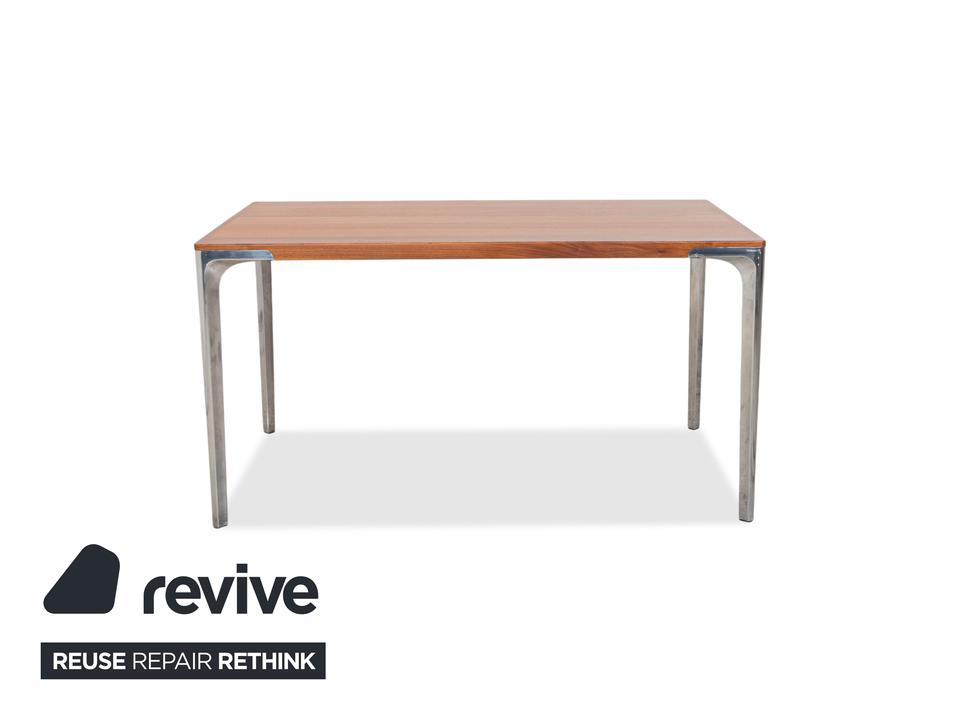 Hülsta T70 Holz Esstisch Braun Chrom Beine 140 x 80 cm – Bild 11