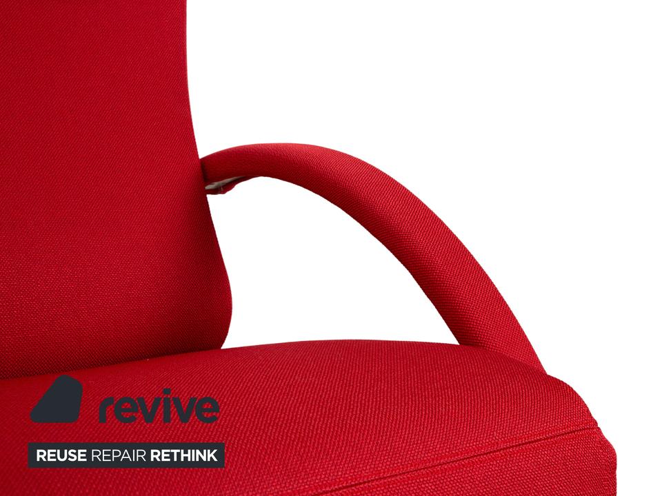 Rolf Benz 3100 Sessel Stoff Rot Silber manuelle Funktion ✨ – Bild 5