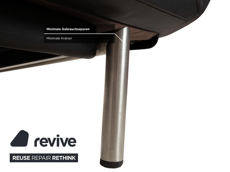 de Sede DS 450 Leder Zweisitzer Schwarz manuelle Funktion Sofa – Bild 7