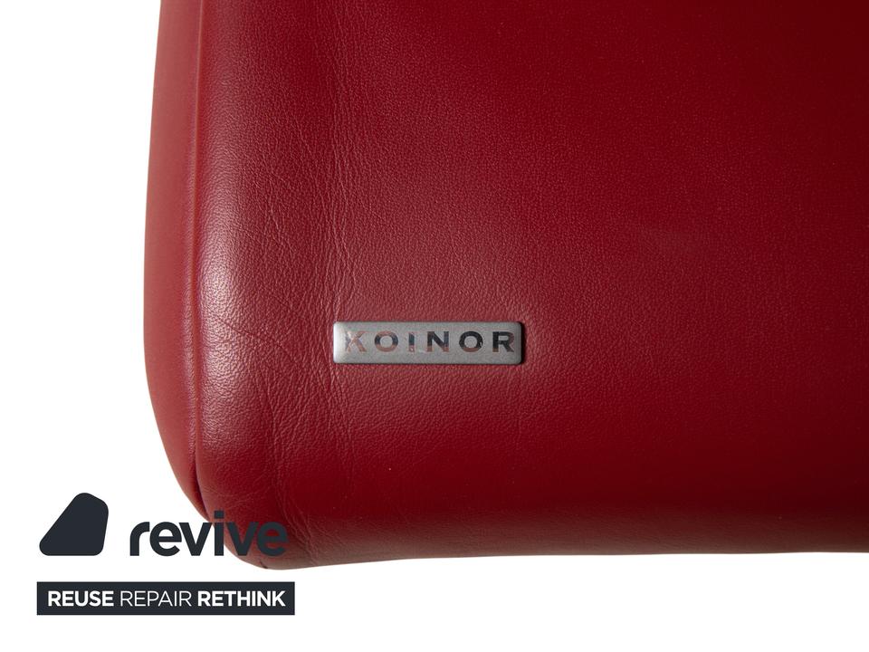 Koinor Rossini Leder Dreisitzer Rot Rubin Sofa Couch – Bild 13