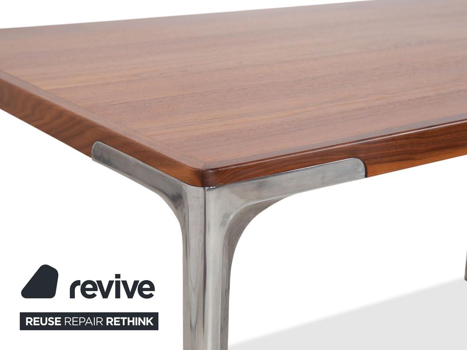 Hülsta T70 Holz Esstisch Braun Chrom Beine 140 x 80 cm – Bild 4