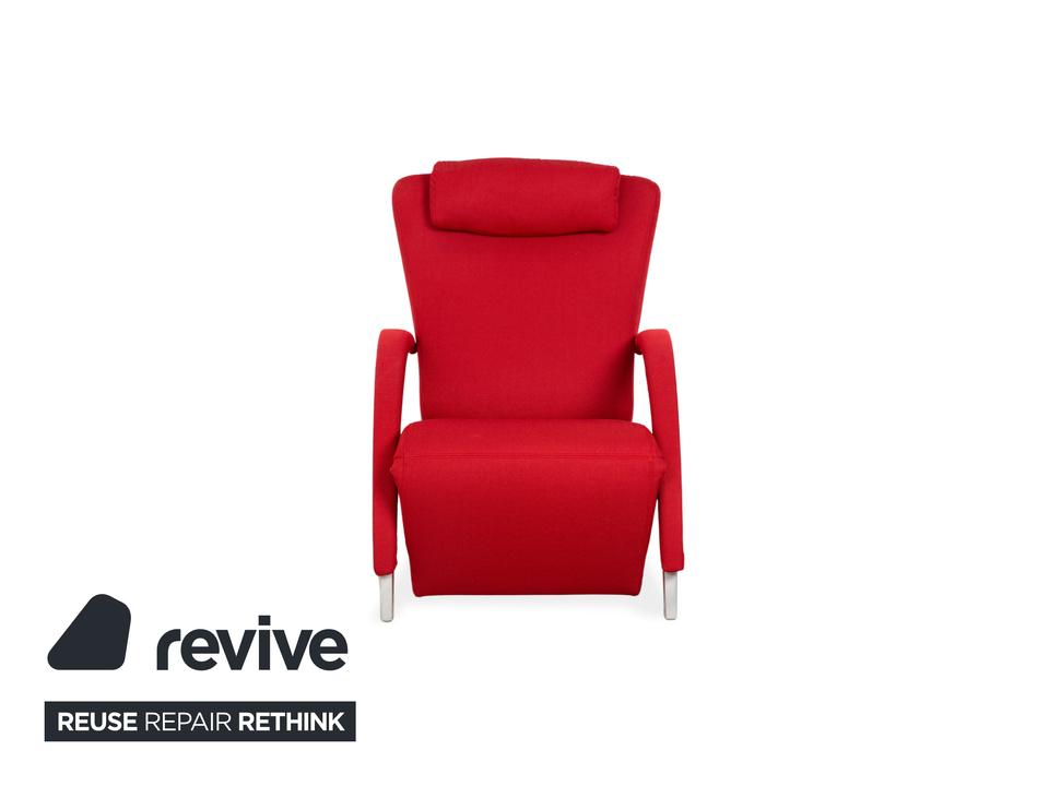 Rolf Benz 3100 Sessel Stoff Rot Silber manuelle Funktion ✨ – Bild 9