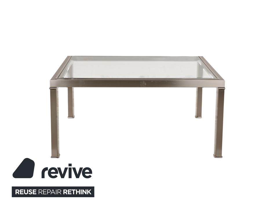 Sovet Italia Nice Glas Couchtisch Silber Satztische – Bild 11