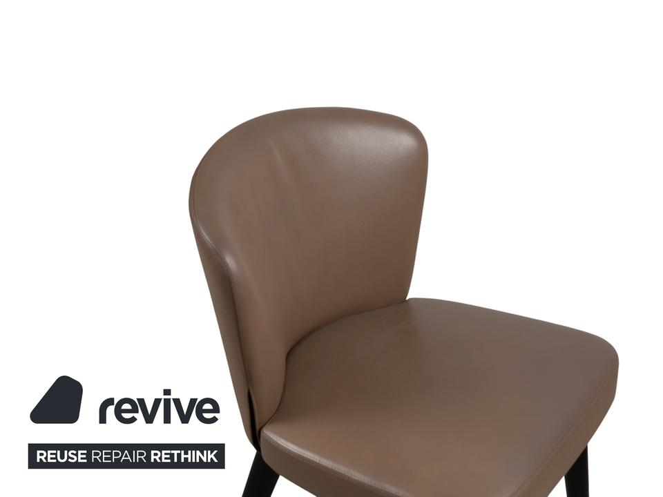 Minotti Aston Leder Stuhl Braun Kaffee Esszimmer – Bild 5
