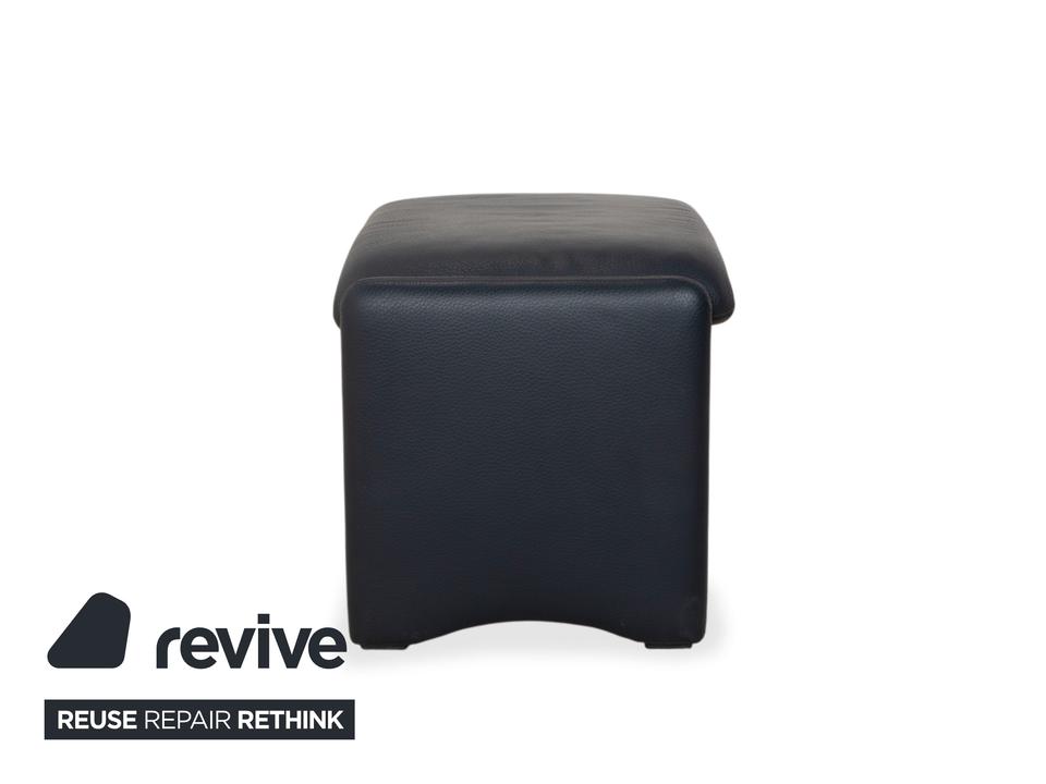 Erpo City Leder Hocker Blau Dunkelblau Marine – Bild 7