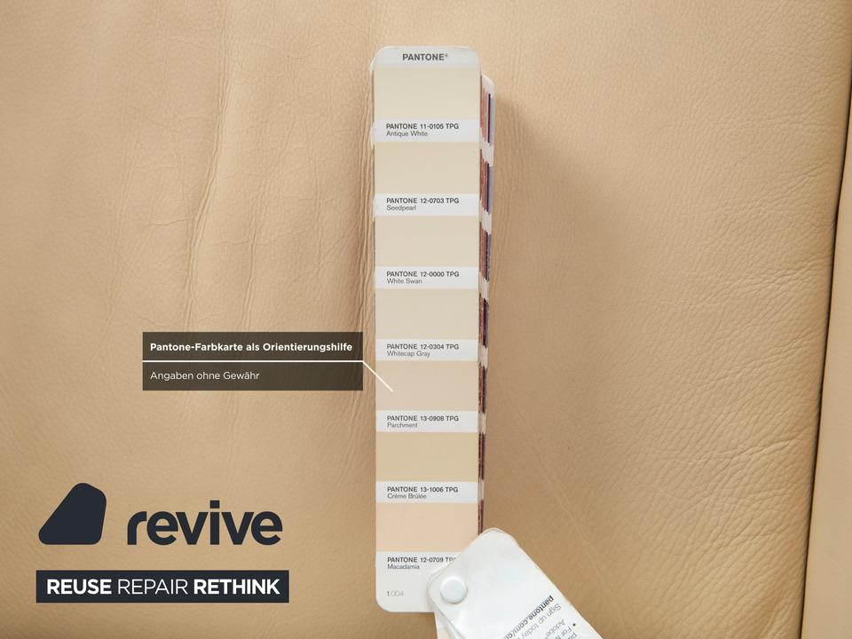 Musterring Leder Sessel Creme Beige Off-White – Bild 14