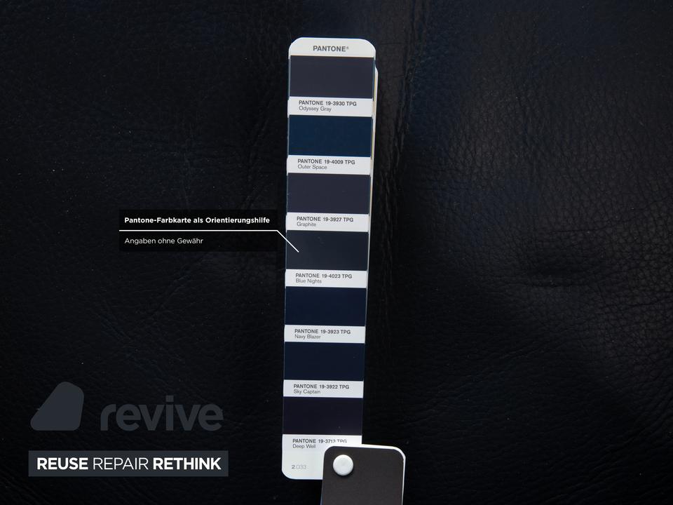 Erpo City Leder Hocker Blau Dunkelblau Marine – Bild 5