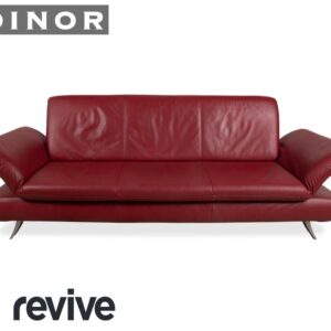 Koinor Rossini Leder Dreisitzer Rot Rubin Sofa Couch