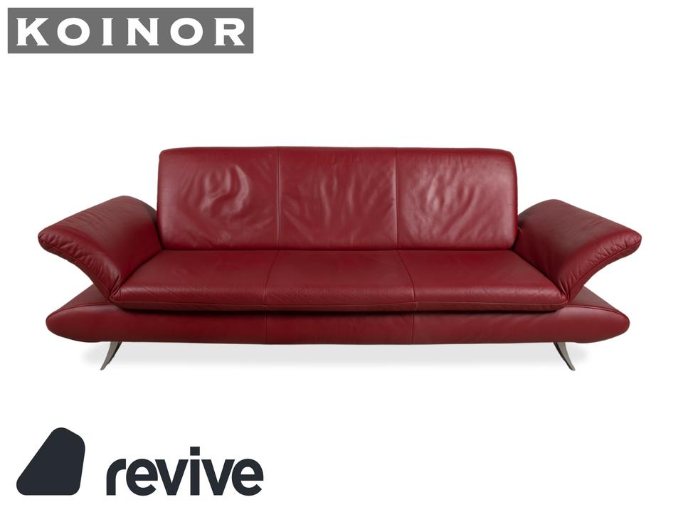 Koinor Rossini Leder Dreisitzer Rot Rubin Sofa Couch