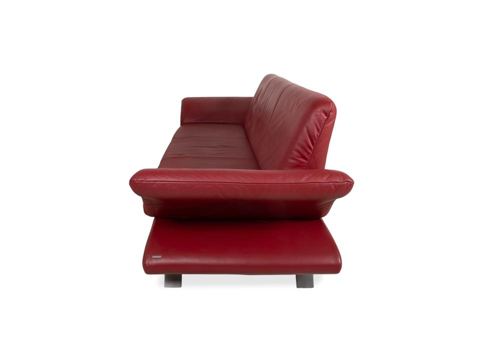 Koinor Rossini Leder Dreisitzer Rot Rubin Sofa Couch – Bild 16