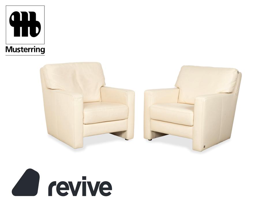 Musterring Leder Sessel Creme Beige Off-White