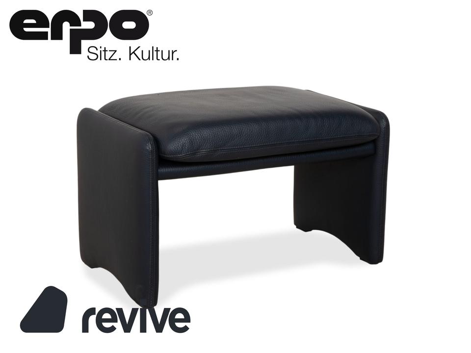 Erpo City Leder Hocker Blau Dunkelblau Marine
