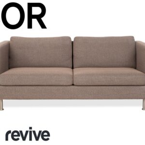 COR Conseta Stoff Zweisitzer Grau Braun Sofa Couch