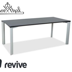 Rosenthal Esstisch Dunkelgrau Silber Beine 180 x 90 cm