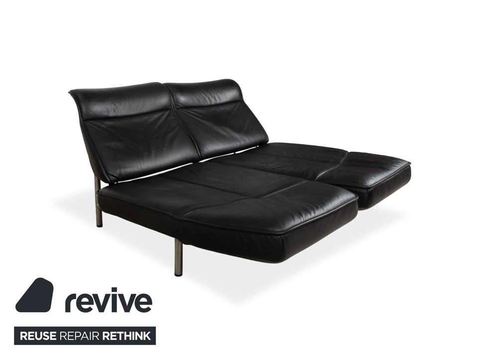 de Sede DS 450 Leder Zweisitzer Schwarz manuelle Funktion Sofa – Bild 4
