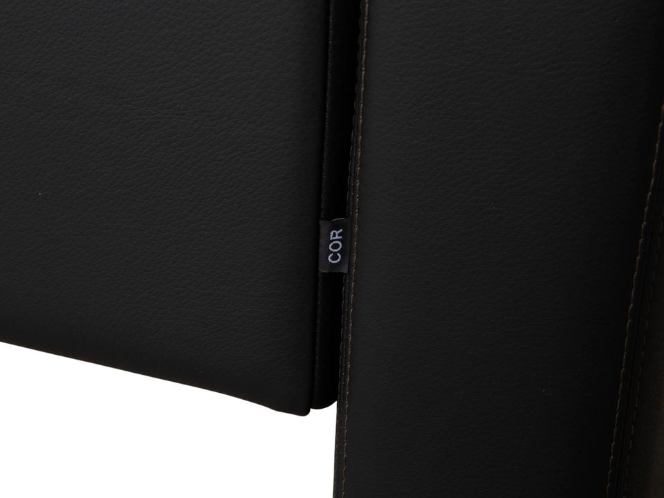 COR Conseta Dreisitzer Leder Sofa Schwarz mit Kopfstütze – Bild 16