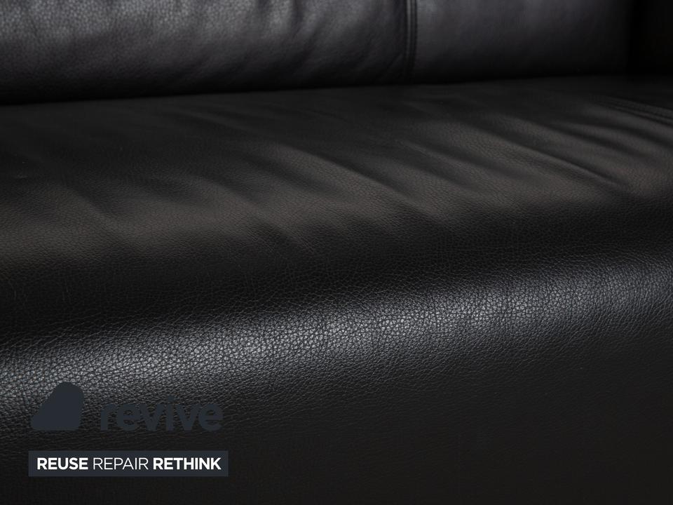 Rolf Benz 322 Leder Dreisitzer Schwarz Sofa Couch – Bild 3