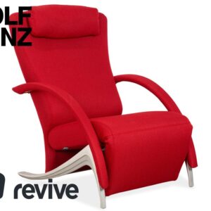 Rolf Benz 3100 Sessel Stoff Rot Silber manuelle Funktion ✨