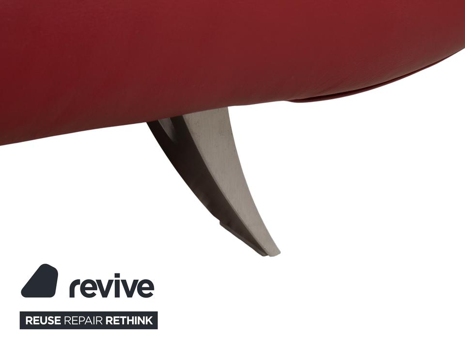 Koinor Rossini Leder Dreisitzer Rot Rubin Sofa Couch – Bild 7