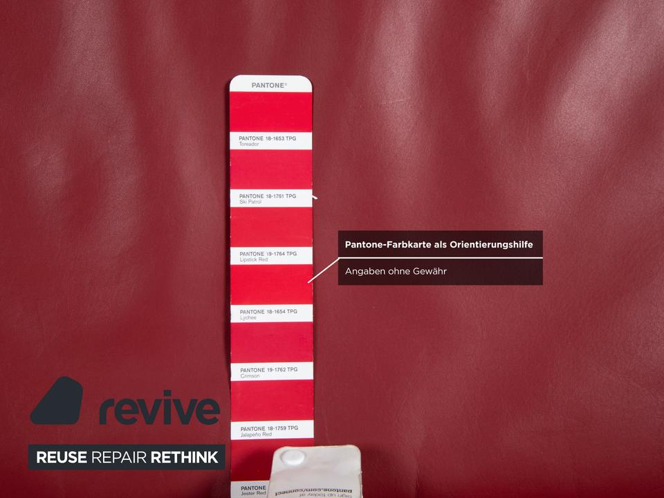 Koinor Rossini Leder Dreisitzer Rot Rubin Sofa Couch – Bild 12