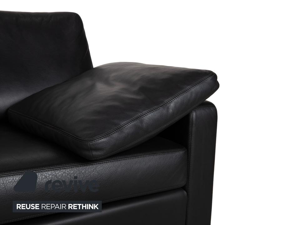 COR Conseta Dreisitzer Leder Sofa Schwarz mit Kopfstütze – Bild 5